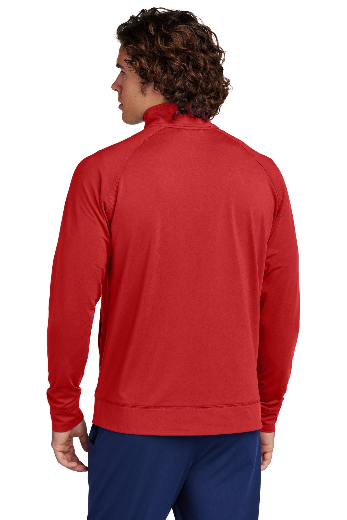 DeepRed Sport-Tek Sport-Wick Stretch Full-Zip Cadet Jacket ST857 plain