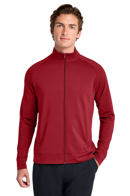DeepRed Sport-Tek Sport-Wick Stretch Full-Zip Cadet Jacket ST857