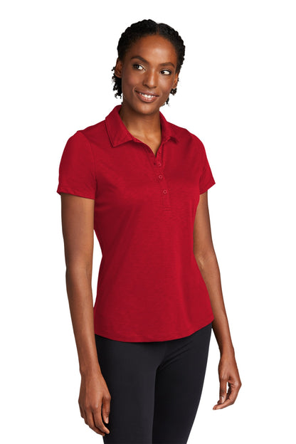 DeepRed Sport-Tek Women's PosiCharge Strive Polo. LST530 plain