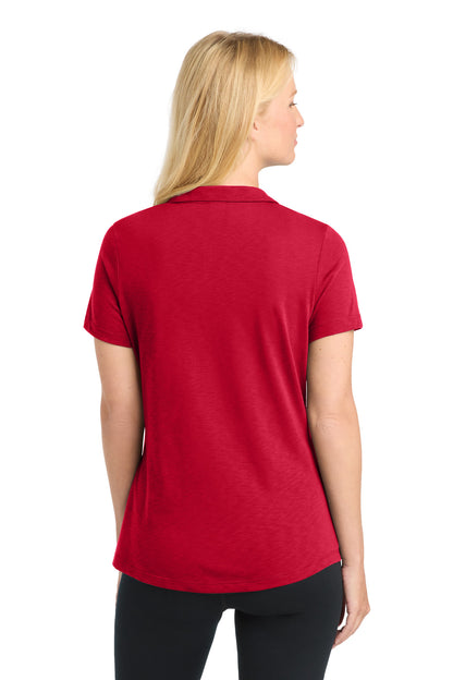 DeepRed Sport-Tek Women's PosiCharge Strive Polo. LST530 plain