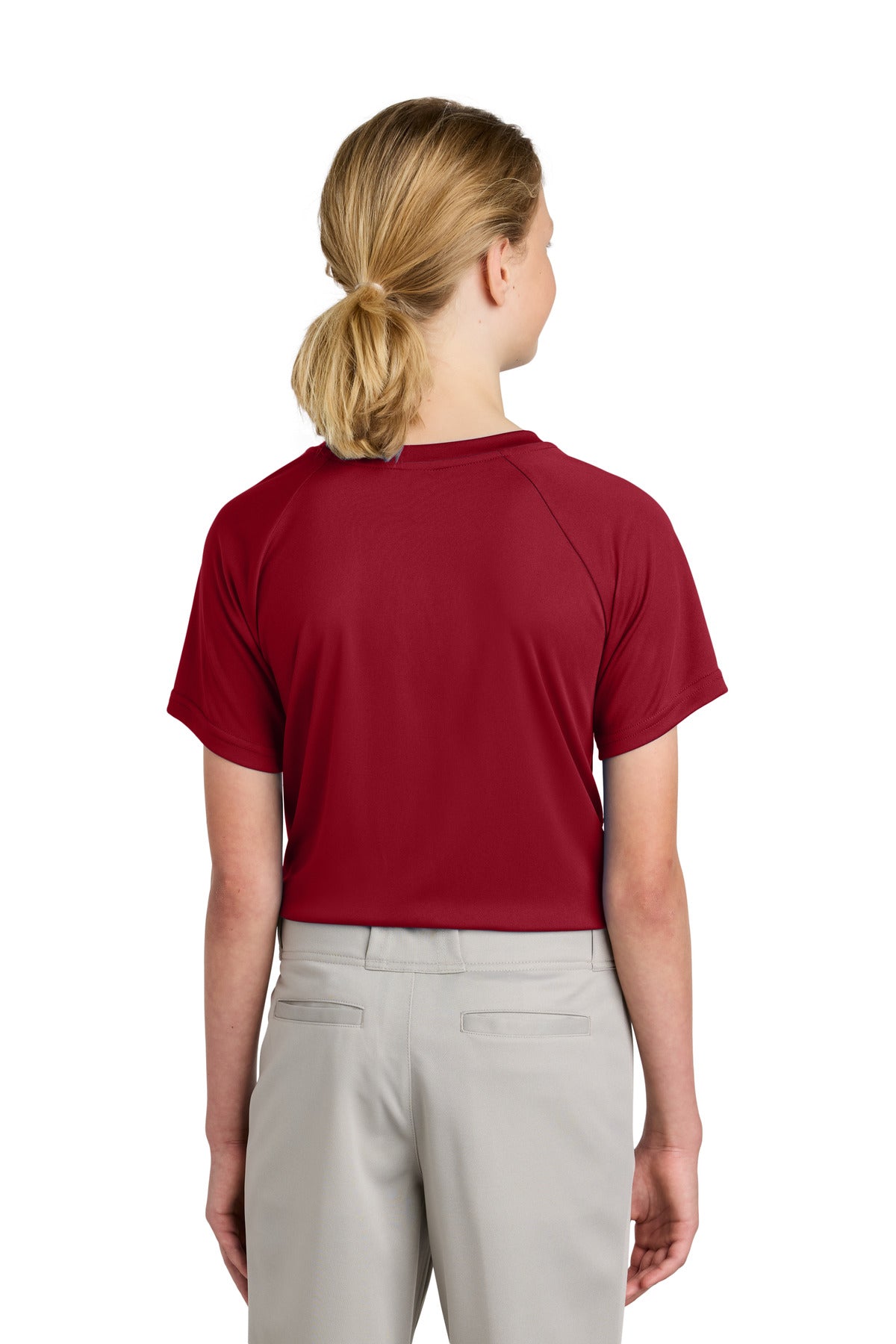 DeepRed Sport-Tek Youth PosiCharge Competitor 2-Button Henley YST359 plain