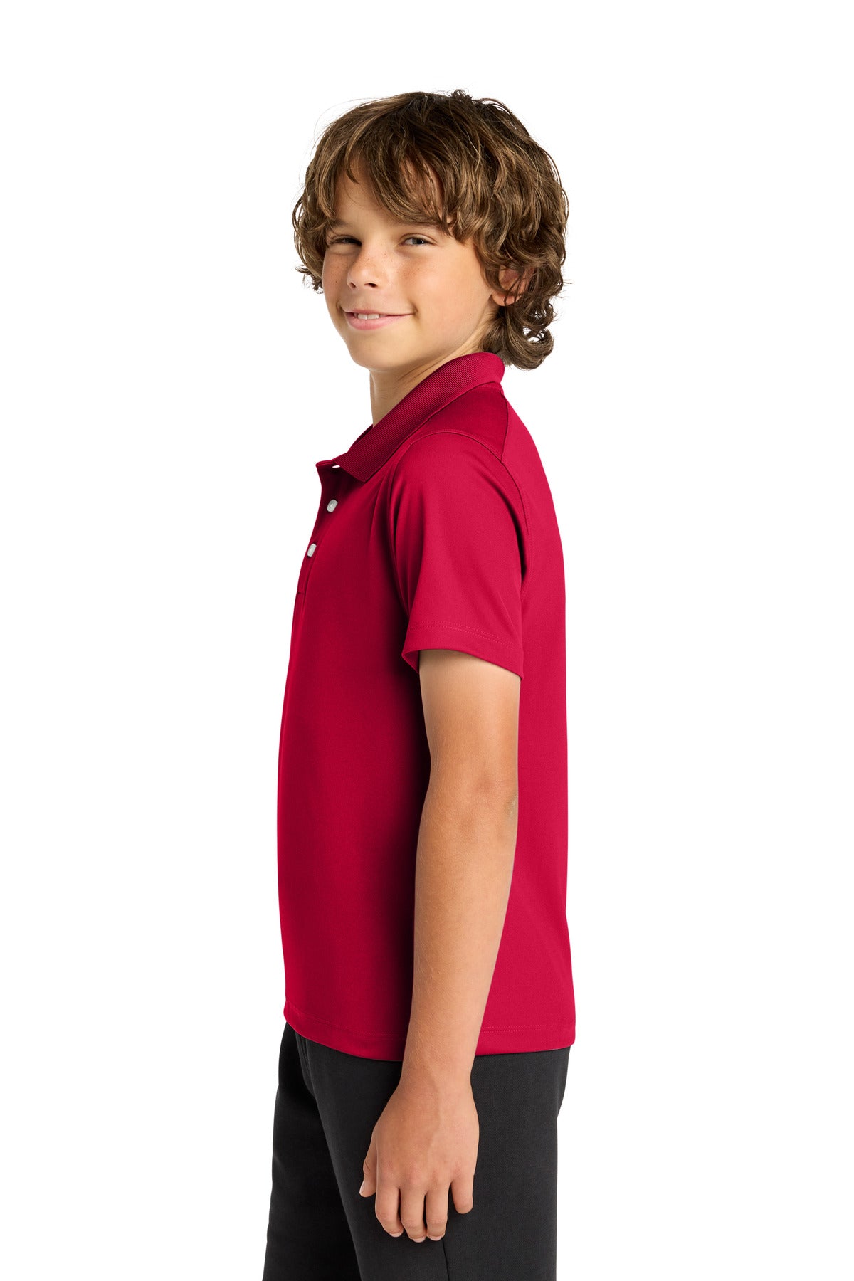 DeepRed Sport-Tek Youth UV Micropique Polo YST740 plain