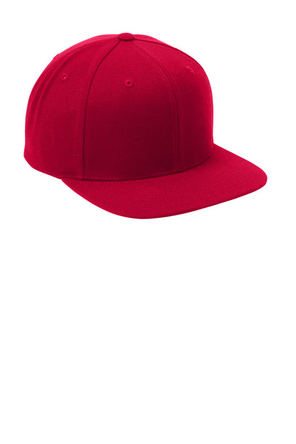 DeepRed Sport-Tek YP Classics Flat Bill Snapback Cap. STC19 plain