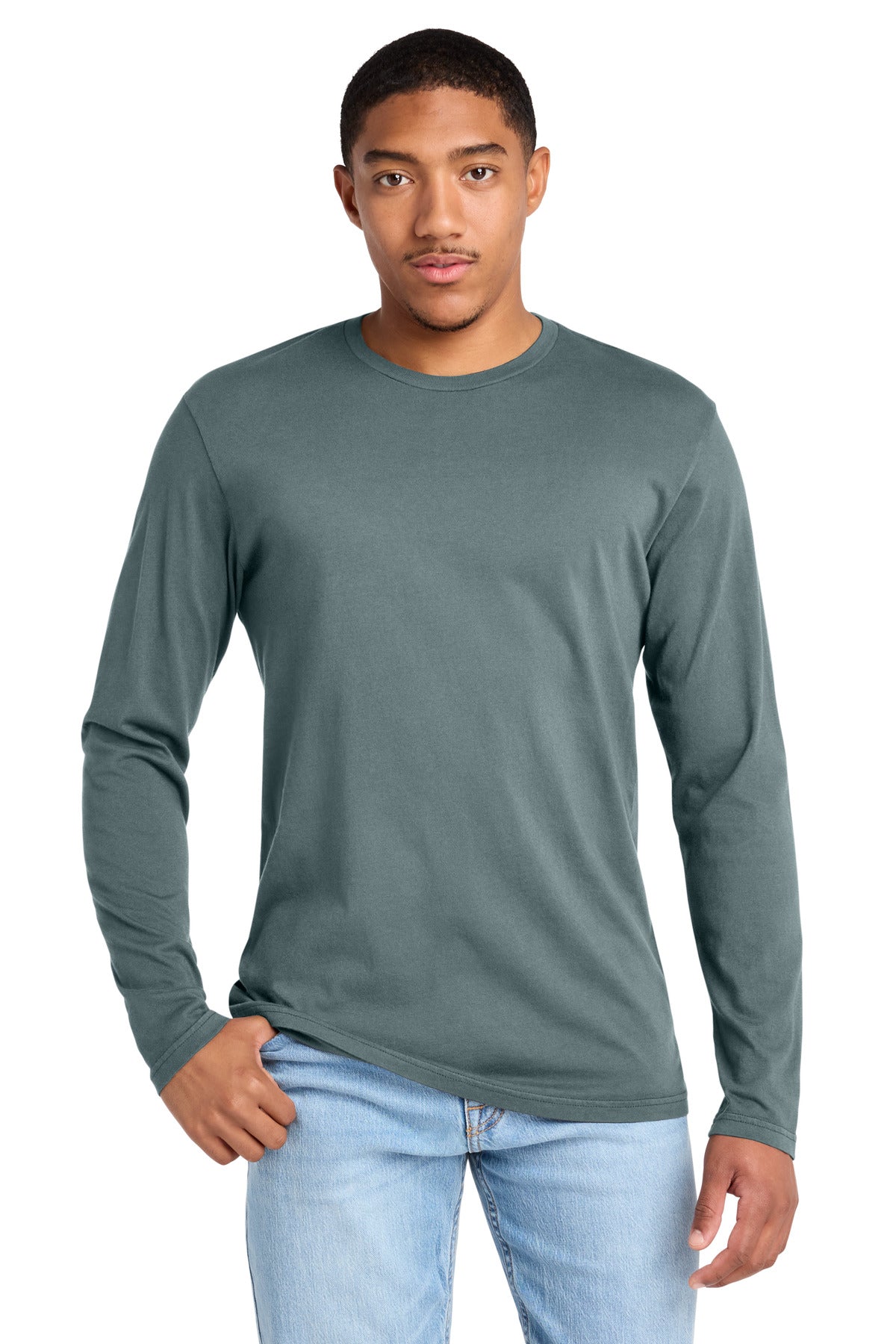 DeepStlBlu District Wash Long Sleeve Tee DT2103