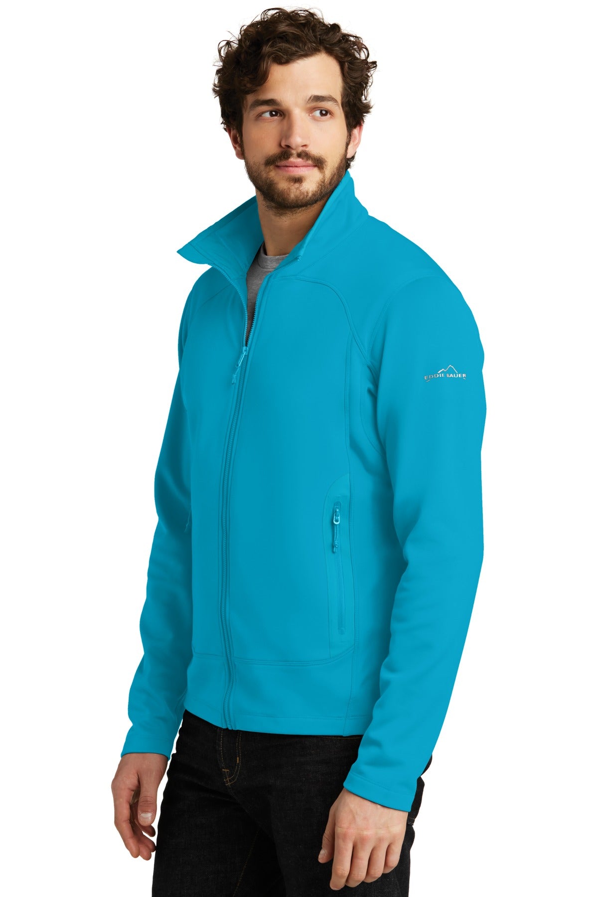 Denali Blue Eddie Bauer Highpoint Fleece Jacket. EB240 plain