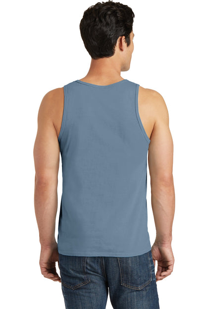 Denim Blue Port & Co Beach Wash Garment-Dyed Tank. PC099TT plain