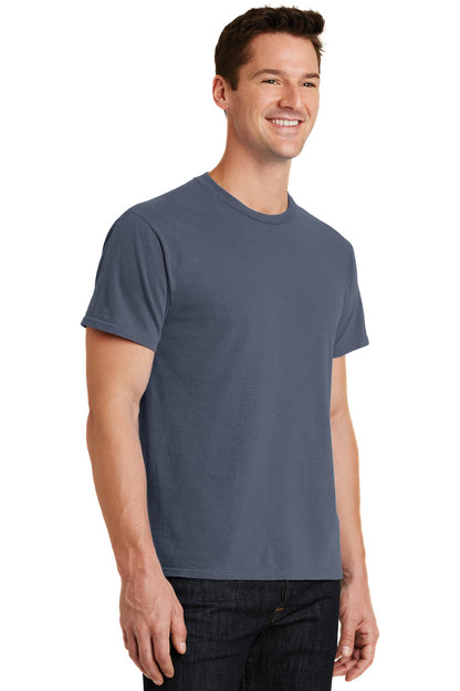 Denim Blue Port & Co Beach Wash Garment-Dyed Tee. PC099 plain