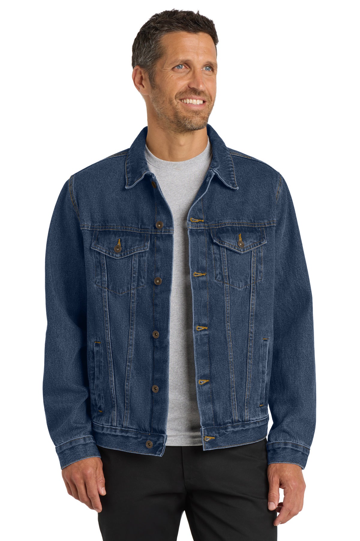 Denim Port Authority Denim Jacket. J7620 plain