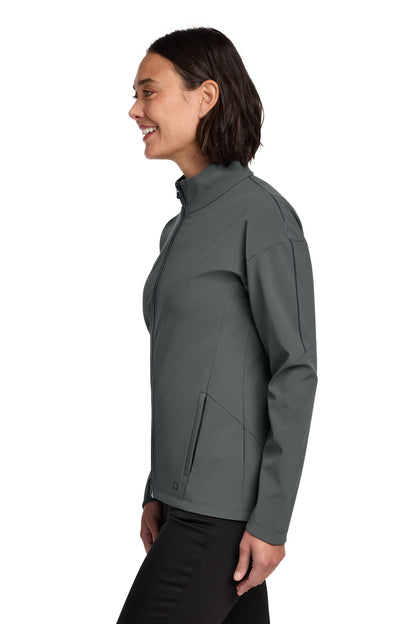 DieselGrey OGIO Women's Commuter Full-Zip Soft Shell LOG755 plain