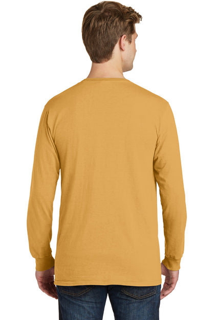 Dijon Port & Co Beach Wash Garment-Dyed Long Sleeve Tee PC099LS plain