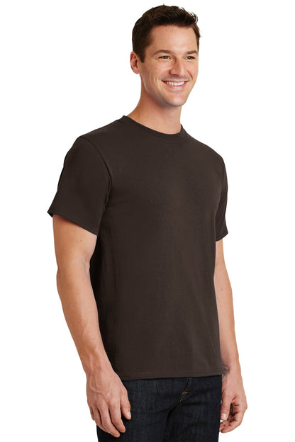 Dk Choc. Brown Port & Co Essential Tee. PC61 plain