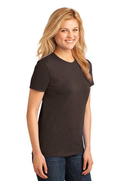 Dk Choc Brown Port & Co Women's Core Cotton Tee. LPC54 plain