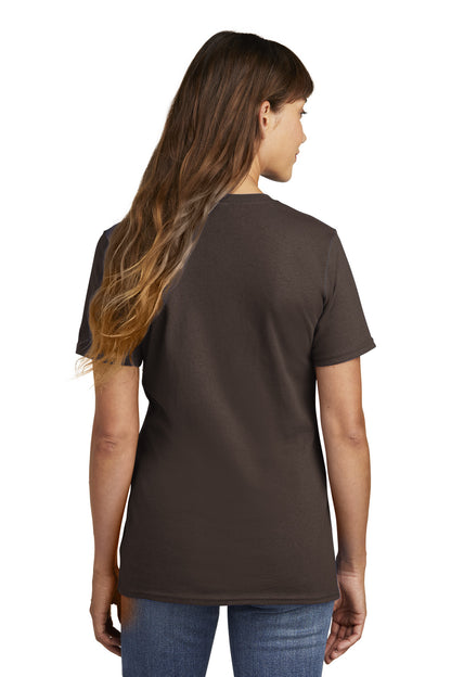 Dk Choc Brown Port & Co Women's Core Cotton Tee. LPC54 plain