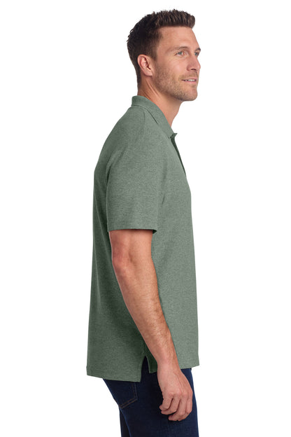 DkGreenHt Port Authority C-FREE Cotton Blend Pique Polo K867 plain