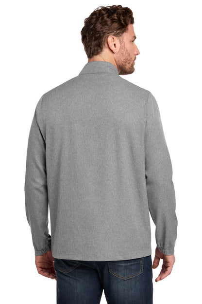 DkGyHthr TravisMathew Balboa Chest Stripe 1/4-Zip TM1MZ340 plain