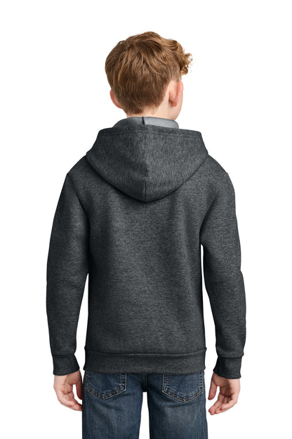 DkHtGry Port & Co Youth Easy Fleece Pullover Hooded Sweatshirt PC68YH