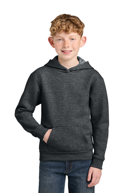 DkHtGry Port & Co Youth Easy Fleece Pullover Hooded Sweatshirt PC68YH