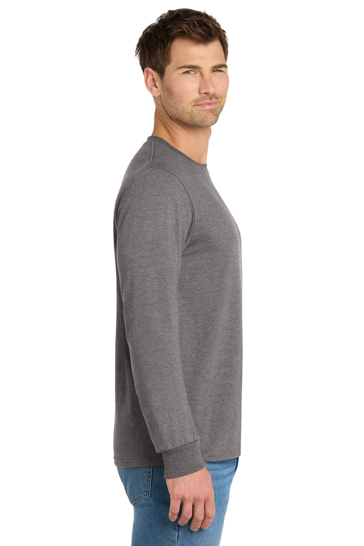 DkHtGry Volunteer Knitwear Chore Long Sleeve Tee VL60LS plain