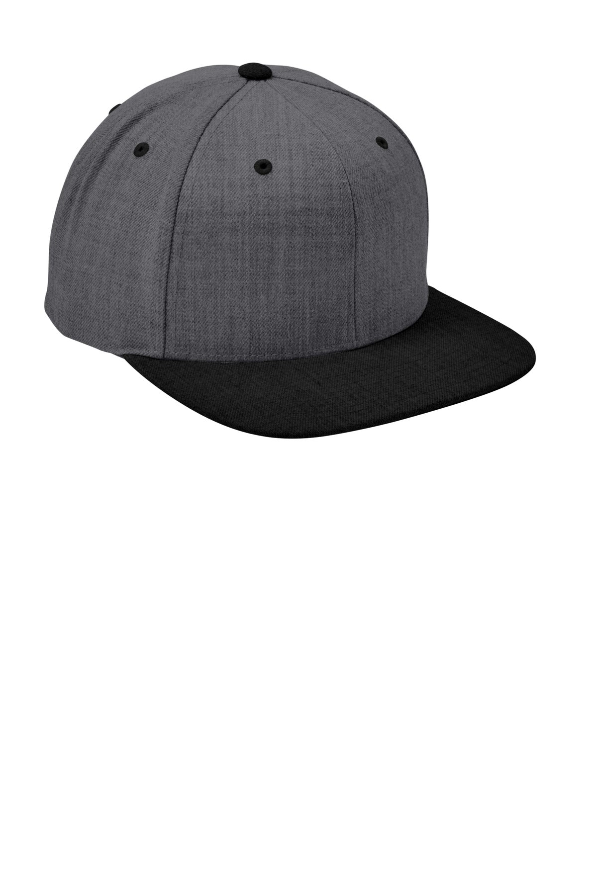 DkHtGy/Blk Sport-Tek YP Classics Flat Bill Snapback Cap. STC19 plain