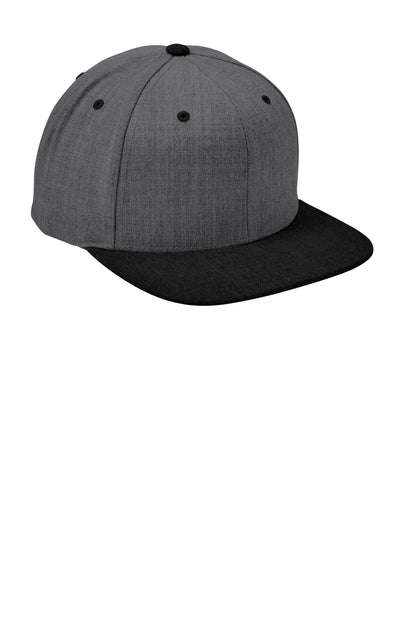 DkHtGy/Blk Sport-Tek YP Classics Flat Bill Snapback Cap. STC19 plain