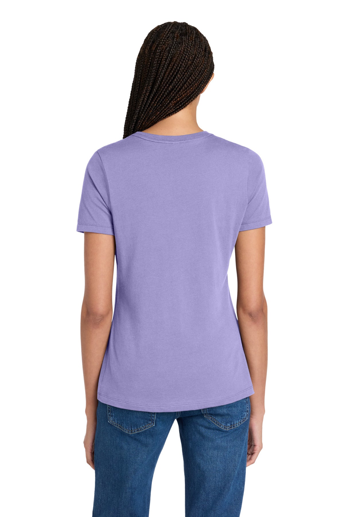 DkLavender BELLA+CANVAS Women's Relaxed Jersey Short Sleeve Tee. BC6400 plain