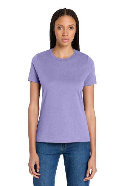 DkLavender BELLA+CANVAS Women's Relaxed Jersey Short Sleeve Tee. BC6400 plain