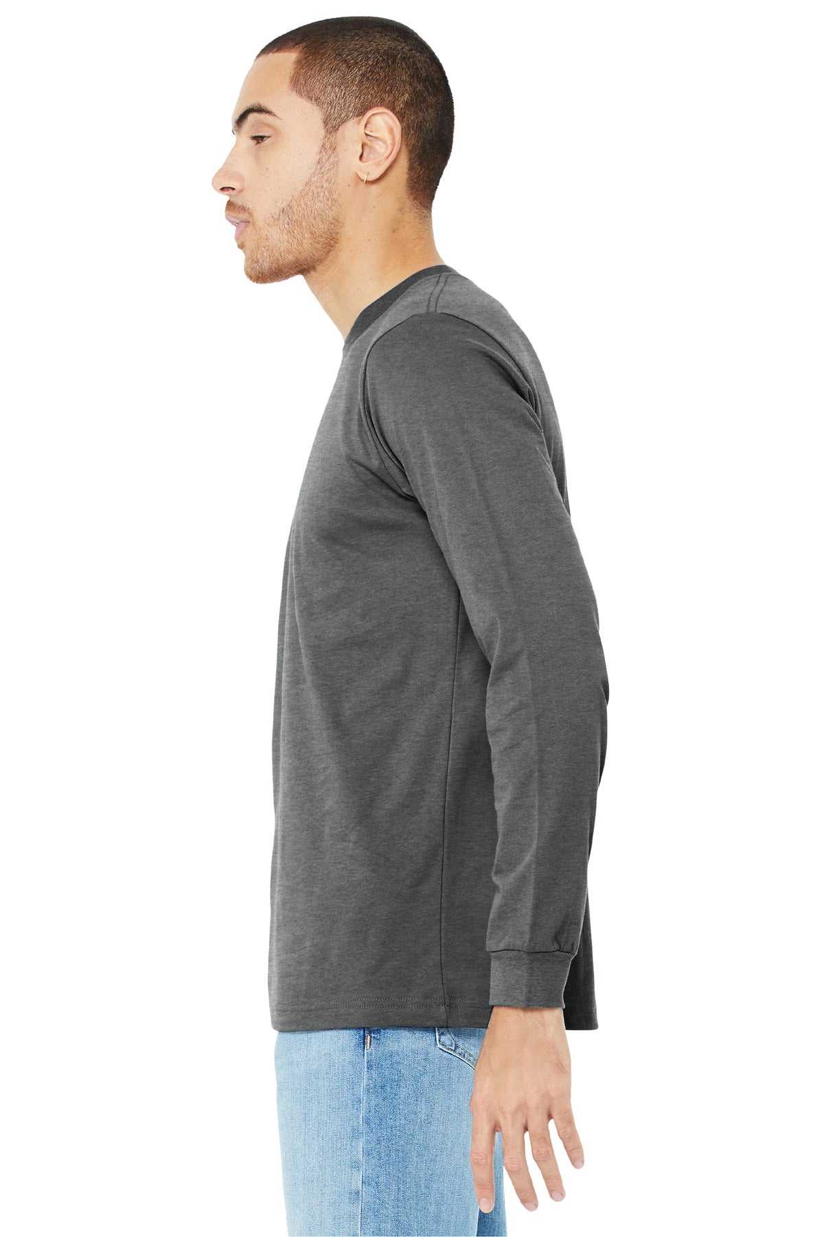 DpHeather BELLA+CANVAS Unisex Heather CVC Long Sleeve Tee BC3501CVC plain
