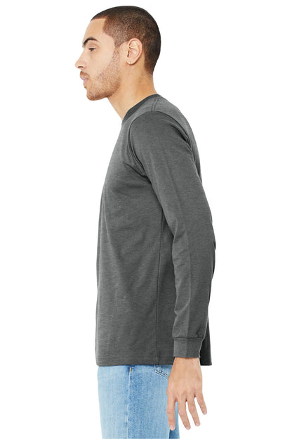 DpHeather BELLA+CANVAS Unisex Heather CVC Long Sleeve Tee BC3501CVC plain