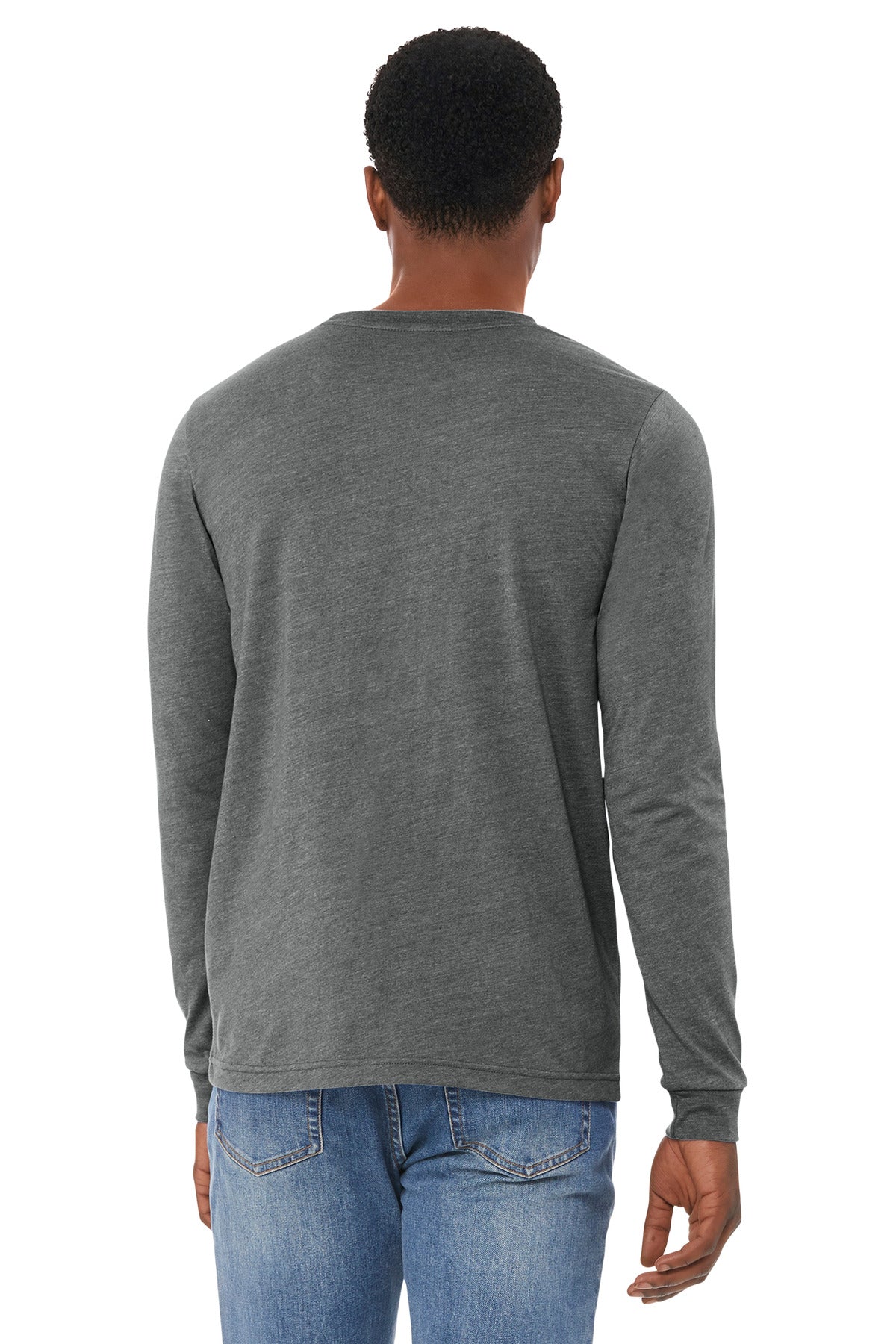 DpHeather BELLA+CANVAS Unisex Heather CVC Long Sleeve Tee BC3501CVC plain