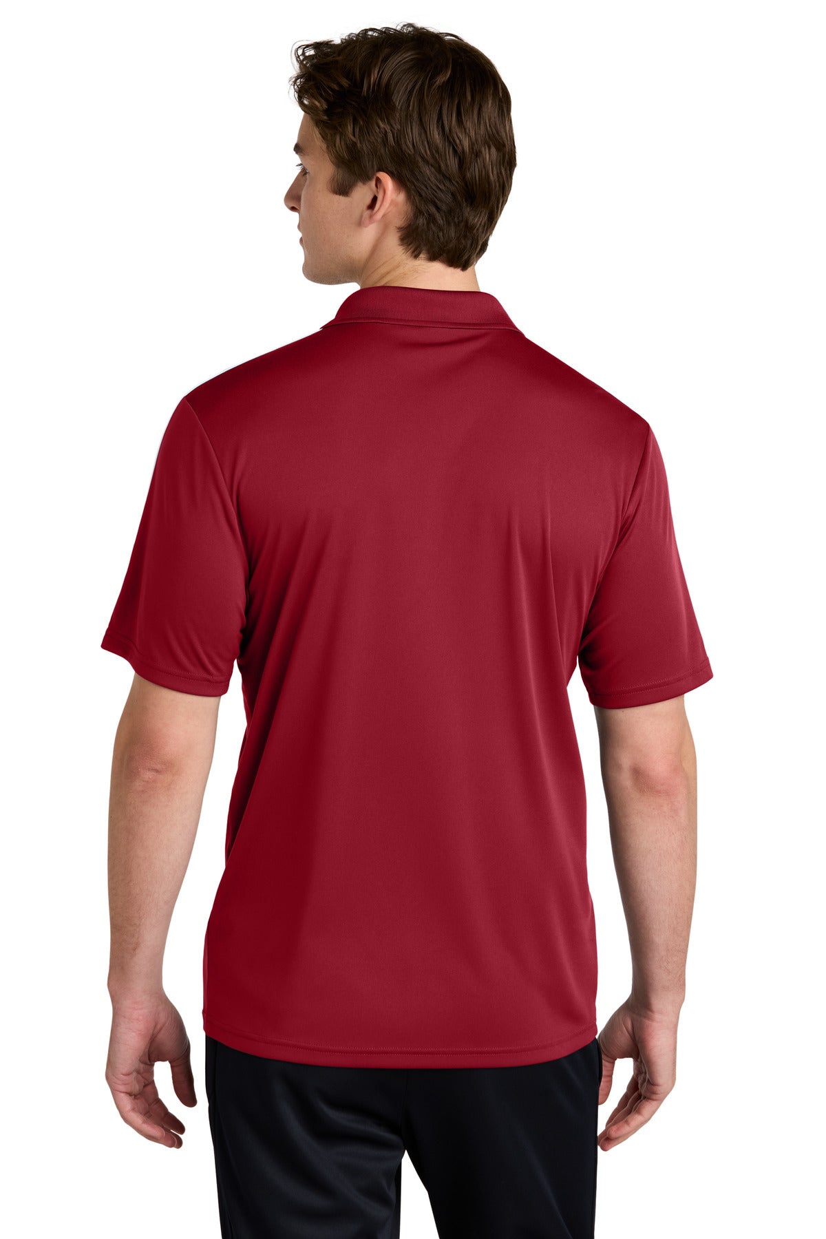 DpRd/Wht Sport-Tek Competitor United Polo ST104 plain