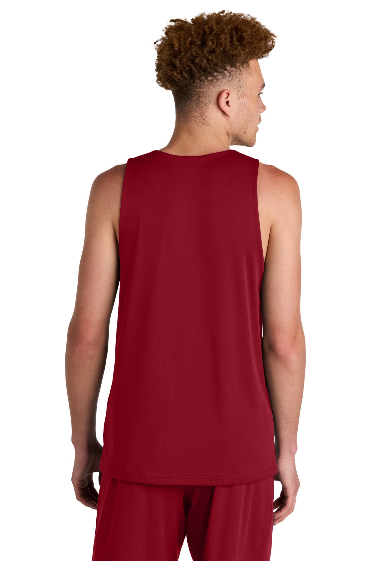 DpRd/Wht Sport-Tek PosiCharge Competitor Rev Tank ST551 plain