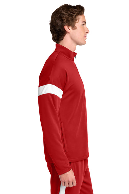 DpRd/Wht Sport-Tek Travel Full-Zip Jacket ST800