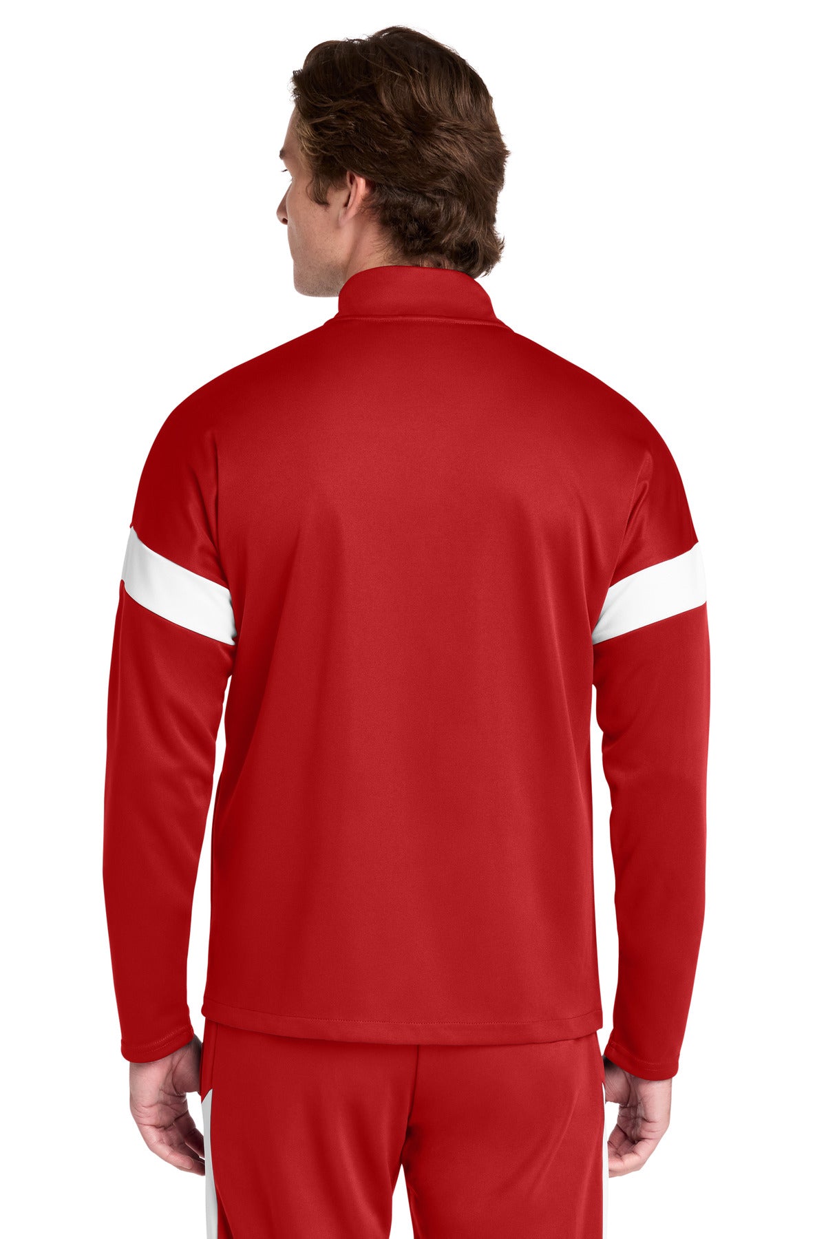 DpRd/Wht Sport-Tek Travel Full-Zip Jacket ST800