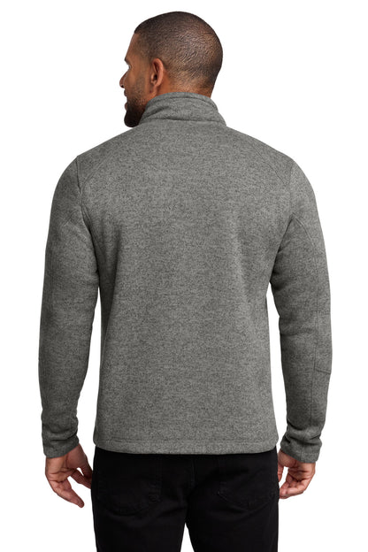 DpSmkHthr Port Authority Arc Sweater Fleece 1/4-Zip F426 plain