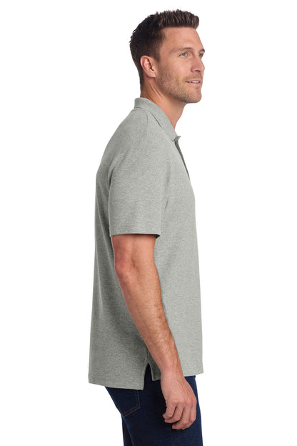 DpSmkHthr Port Authority C-FREE Cotton Blend Pique Polo K867 plain