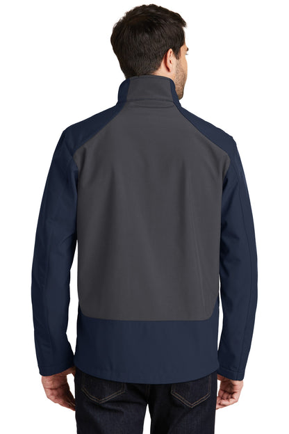 Dr Bl Nvy/B Gy Port Authority Back-Block Soft Shell Jacket. J336 plain