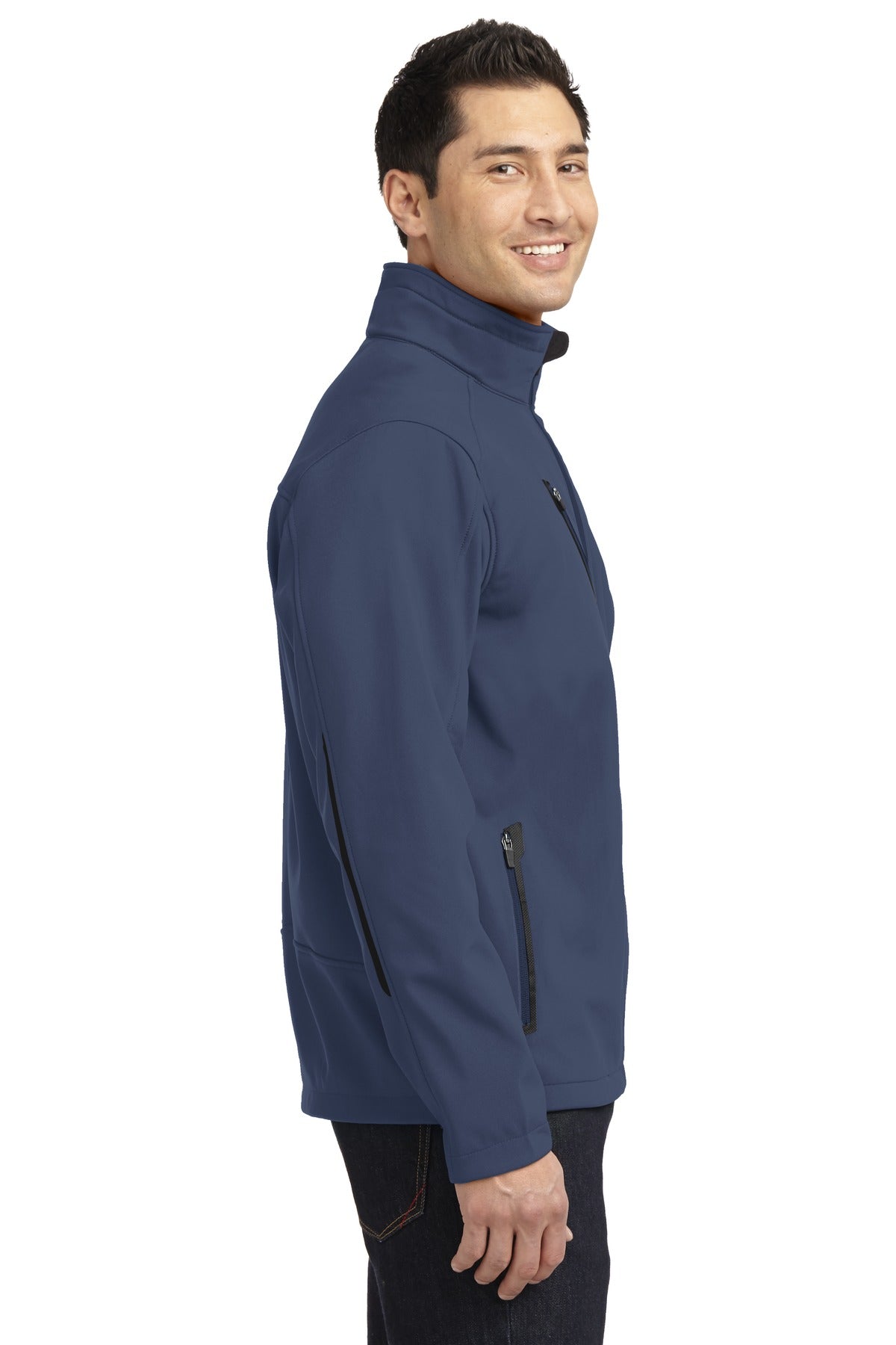 Dress Blue Nvy Port Authority Welded Soft Shell Jacket. J324 plain