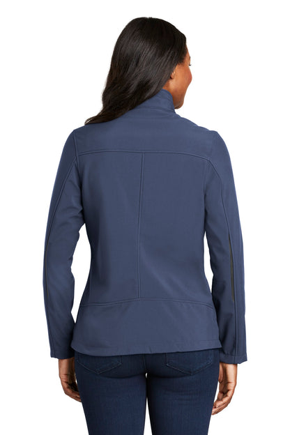 Dress Blue Nvy Port Authority Women's Welded Soft Shell Jacket. L324 plain