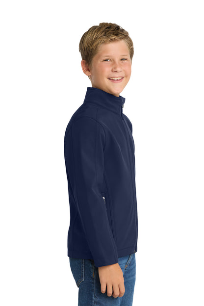 Dress Blue Nvy Port Authority Youth Core Soft Shell Jacket. Y317 plain