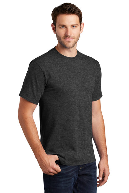 Drk Hthr Grey Port & Co Essential Tee. PC61 plain