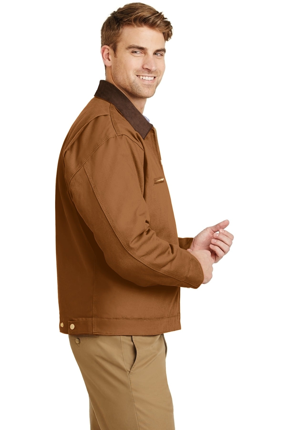Duck Brown CornerStone - Duck Cloth Work Jacket. J763 plain