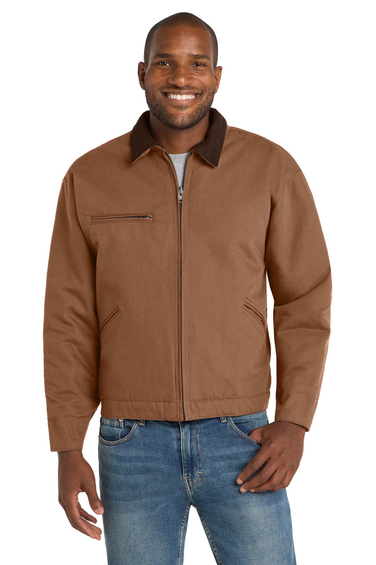 Duck Brown CornerStone Tall Duck Cloth Work Jacket. TLJ763
