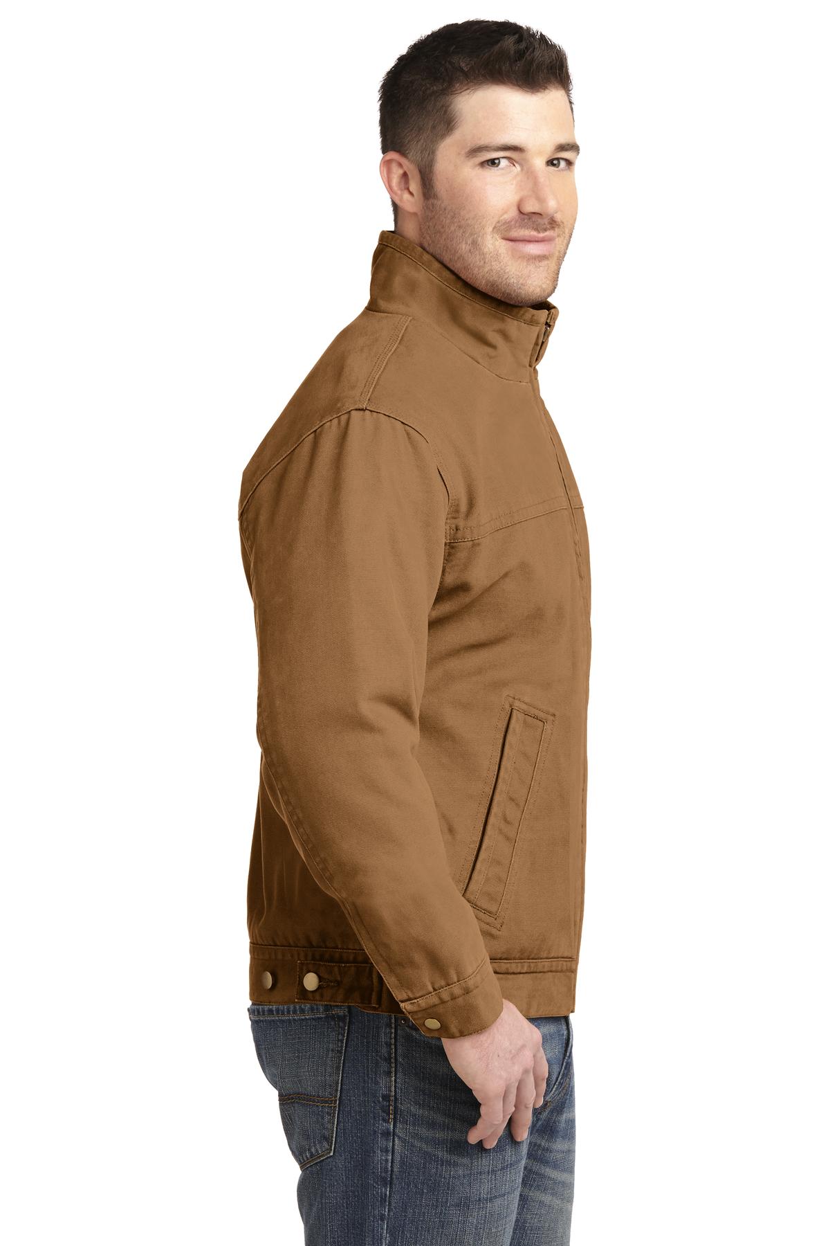 Duck Brown CornerStone Washed Duck Cloth Flannel-Lined Work Jacket. CSJ40 plain