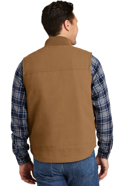 Duck Brown CornerStone Washed Duck Cloth Vest. CSV40 plain