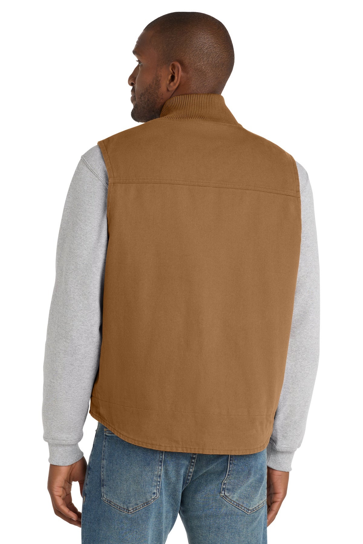 Duck Brown CornerStone Washed Duck Cloth Vest. CSV40 plain