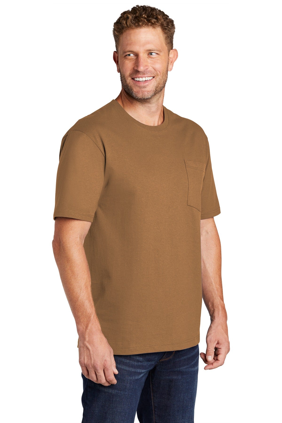 Duck Brown CornerStone Workwear Pocket Tee CS430 plain