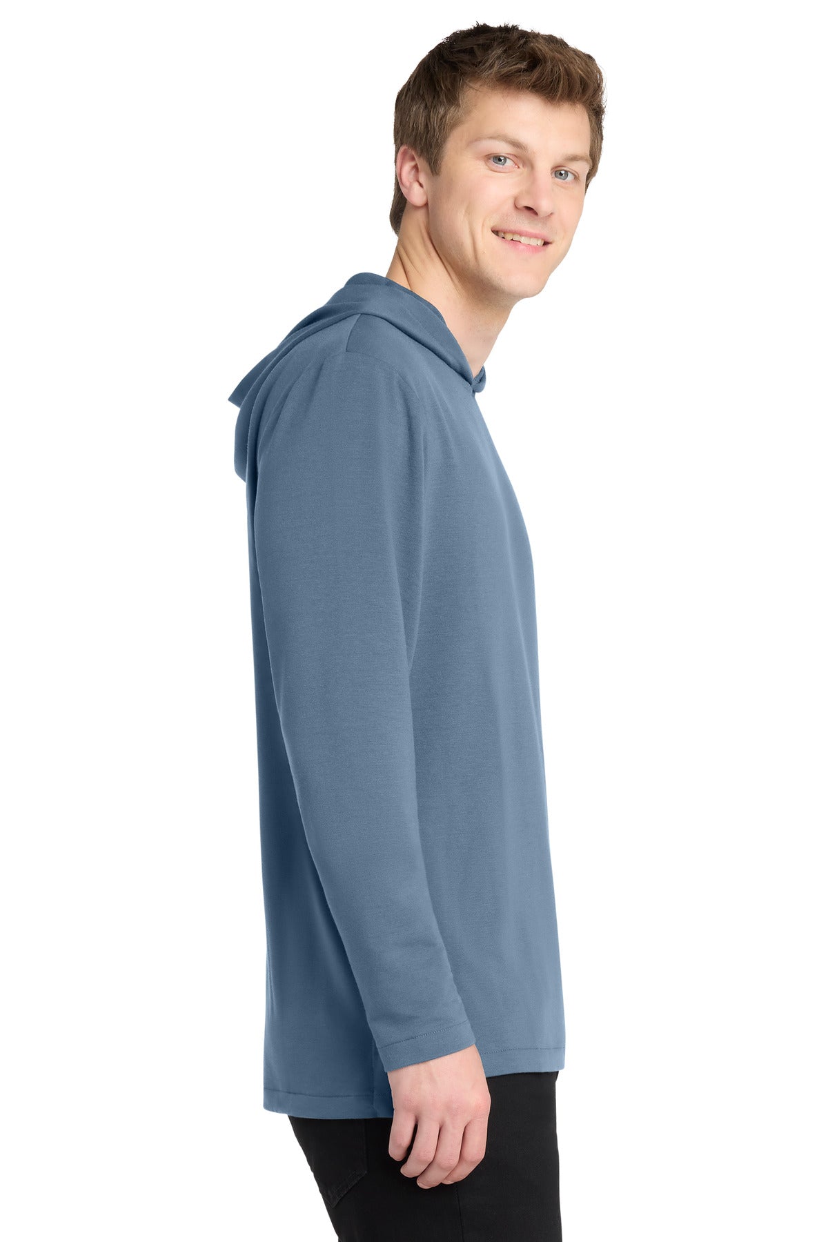 DuskBlue Port Authority Microterry Pullover Hoodie K826 plain