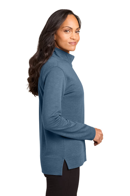 DuskBlue Port Authority Women's Breakwater 1/4-Zip LK821 plain