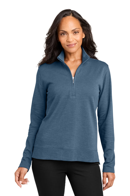 DuskBlue Port Authority Women's Breakwater 1/4-Zip LK821 plain