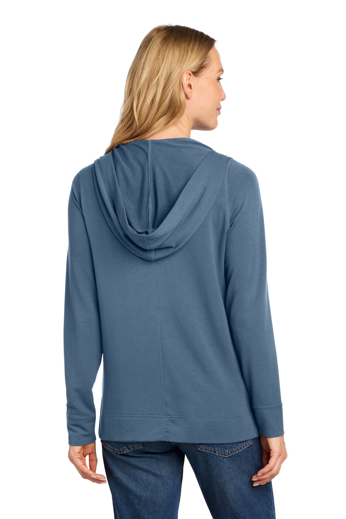 DuskBlue Port Authority Women's Microterry Pullover Hoodie LK826 plain